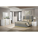 Coaster Furniture Ines 223091GRYKE 56-inch Fabric Upholstered Eastern King Panel Bed - Grey IMAGE 8