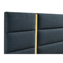  Coaster Furniture Ines 223091NVYQ 56-inch Fabric Upholstered Queen Panel Bed - Navy IMAGE 3
