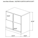  Coaster Furniture Ines 223092 2-drawer Nightstand Bedside Table - White High Gloss IMAGE 6
