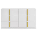  Coaster Furniture Ines 223093 6-drawer Bedroom Dresser Cabinet - White High Gloss IMAGE 5