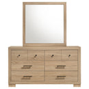  Coaster Furniture Arielle 223113M 6-drawer Bedroom Dresser with Mirror - Light Oak IMAGE 7