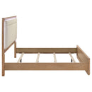  Coaster Furniture Leanne 223131KE Eastern King LED Panel Bed - Off White/Light Oak IMAGE 4
