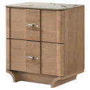  Coaster Furniture Leanne 223132 2-drawer Sinter Stone Top Nightstand - Light Oak IMAGE 10