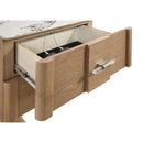  Coaster Furniture Leanne 223132 2-drawer Sinter Stone Top Nightstand - Light Oak IMAGE 4