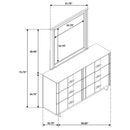  Coaster Furniture Leanne 223133M 6-drawer Sinter Stone Top Dresser and Mirror - Light Oak IMAGE 13