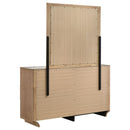  Coaster Furniture Leanne 223133M 6-drawer Sinter Stone Top Dresser and Mirror - Light Oak IMAGE 3