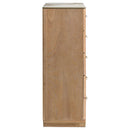  Coaster Furniture Leanne 223135 5-drawer Sinter Stone Top Chest - Light Oak IMAGE 10