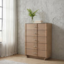  Coaster Furniture Leanne 223135 5-drawer Sinter Stone Top Chest - Light Oak IMAGE 5