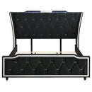  Coaster Furniture Lorient 223161KE Eastern King LED Upholstered Bed - Black IMAGE 3
