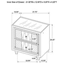 Coaster Furniture Lorient 223162 2-drawer LED Nightstand with USB - Black IMAGE 12
