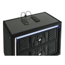 Coaster Furniture Lorient 223162 2-drawer LED Nightstand with USB - Black IMAGE 3