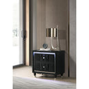  Coaster Furniture Lorient 223162 2-drawer LED Nightstand with USB - Black IMAGE 5