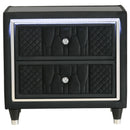  Coaster Furniture Lorient 223162 2-drawer LED Nightstand with USB - Black IMAGE 8
