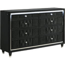  Coaster Furniture Lorient 223163 8-drawer LED Bedroom Dresser Cabinet - Black IMAGE 1