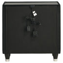  Coaster Furniture Ravenne 223192 2-drawer Velvet Upholstered LED Nightstand with USB - Black IMAGE 5