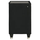  Coaster Furniture Ravenne 223192 2-drawer Velvet Upholstered LED Nightstand with USB - Black IMAGE 9