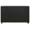  Coaster Furniture Ravenne 223193 8-drawer Velvet Upholstered LED Dresser Cabinet - Black IMAGE 4