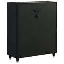  Coaster Furniture Ravenne 223195 5-drawer Velvet Upholstered LED Chest - Black IMAGE 2