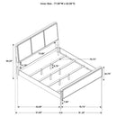  Coaster Furniture Arini 224301KECRM 56-inch Eastern King Panel Bed - Cream/Sand Wash IMAGE 9