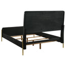  Coaster Furniture Arini 224330KW Rattan California King Panel Bed - Black/Natural IMAGE 2
