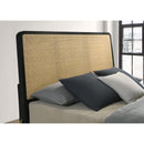  Coaster Furniture Arini 224330KW Rattan California King Panel Bed - Black/Natural IMAGE 3