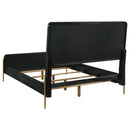  Coaster Furniture Arini 224331QCRM 56-inch Queen Panel Bed - Cream/Black IMAGE 2