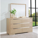  Coaster Furniture Ladera 225083M 6-drawer Bedroom Dresser and Mirror - Light Elm IMAGE 2