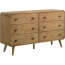  Coaster Furniture Robyn 225093 6-drawer Bedroom Dresser - Light Ash IMAGE 1