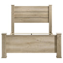 Coaster Furniture Oakglen 225101KW 55-inch California King Panel Bed - Weathered Oak IMAGE 3