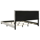  Coaster Furniture Dorian 300852KW Fabric Upholstered California King Panel Bed - Cream IMAGE 2