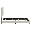  Coaster Furniture Dorian 300852T Fabric Upholstered Twin Panel Bed - Cream IMAGE 4
