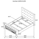 Coaster Furniture Senna 305811Q Upholstered Queen Audio Flame Visualizer Bed - Brown IMAGE 12
