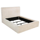  Coaster Furniture Rebecca 306141KE Faux Fur Upholstered Eastern King Bed - Cream IMAGE 1