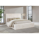  Coaster Furniture Rebecca 306141KW Faux Fur Upholstered California King Bed - Cream IMAGE 2