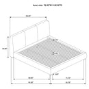  Coaster Furniture Mokena 310090KE 46-inch Upholstered Eastern King Platform Bed - Taupe IMAGE 8