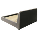  Coaster Furniture Mokena 310090KW 46-inch Upholstered California King Platform Bed - Taupe IMAGE 2