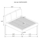  Coaster Furniture Mokena 310090KW 46-inch Upholstered California King Platform Bed - Taupe IMAGE 8