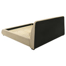  Coaster Furniture Mokena 310091KE 46-inch Upholstered Eastern King Platform Bed - Brown IMAGE 2