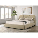  Coaster Furniture Mokena 310091KE 46-inch Upholstered Eastern King Platform Bed - Brown IMAGE 4
