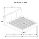  Coaster Furniture Mokena 310091KW 46-inch Upholstered California King Platform Bed - Brown IMAGE 8