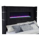  Coaster Furniture Tisdall 315868BLKKW California King Flame Visualizer TV Bed - Black IMAGE 10