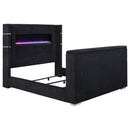  Coaster Furniture Tisdall 315868BLKKW California King Flame Visualizer TV Bed - Black IMAGE 12