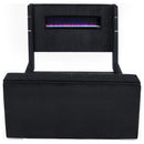  Coaster Furniture Tisdall 315868BLKKW California King Flame Visualizer TV Bed - Black IMAGE 4
