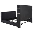 Coaster Furniture Tisdall 315868BLKKW California King Flame Visualizer TV Bed - Black IMAGE 5