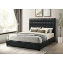  Coaster Furniture Medley 315911BLKKE Genuine Leather Eastern King Platform Bed - Black IMAGE 2