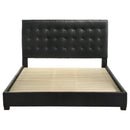  Coaster Furniture Medley 315911BLKKE Genuine Leather Eastern King Platform Bed - Black IMAGE 3