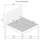  Coaster Furniture Medley 315911BLKKE Genuine Leather Eastern King Platform Bed - Black IMAGE 8