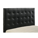  Coaster Furniture Medley 315911BLKQ Genuine Leather Queen Panel Platform Bed - Black IMAGE 3