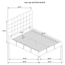  Coaster Furniture Medley 315911BLKQ Genuine Leather Queen Panel Platform Bed - Black IMAGE 9