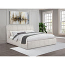  Coaster Furniture Nollet 315917CRMKW 48-inch Upholstered California King Platform Bed - Cream IMAGE 2